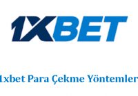1xbet Para Çekme Yöntemleri