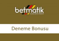 Betmatik Deneme Bonusu